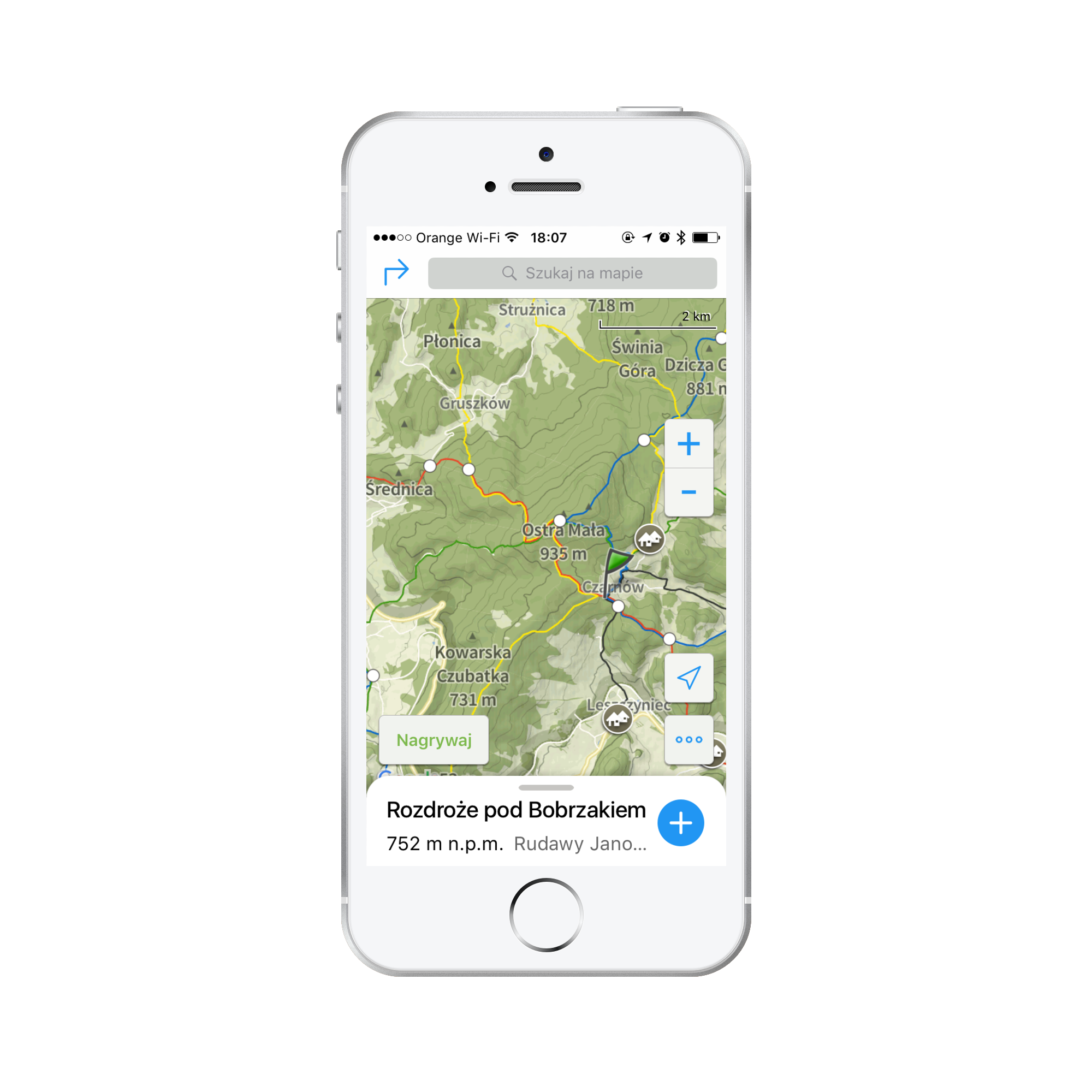 В версии Premium (для iOS, единственной доступной, как известно) в мобильных приложениях мы можем загружать в память устройства гораздо более полезные и более полезные основы из туристических карт